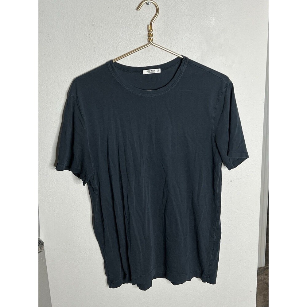 Buck Mason T-Shirt Mens Md Navy Slub Cotton Short Sleeve Crew Neck